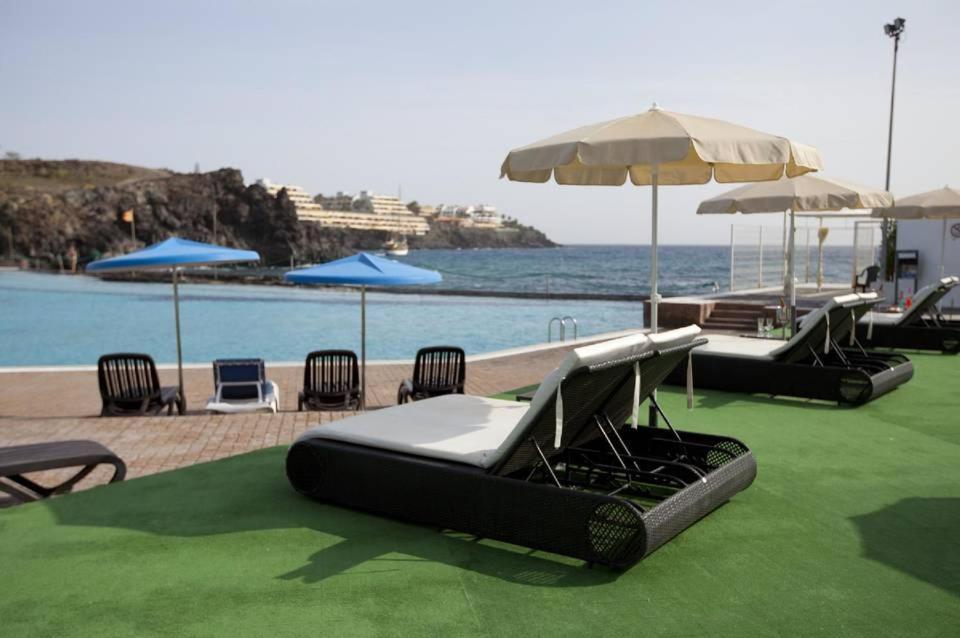 Beach-Front Tenerife Sth Sea And Pool View Costa Del Silencio Esterno foto